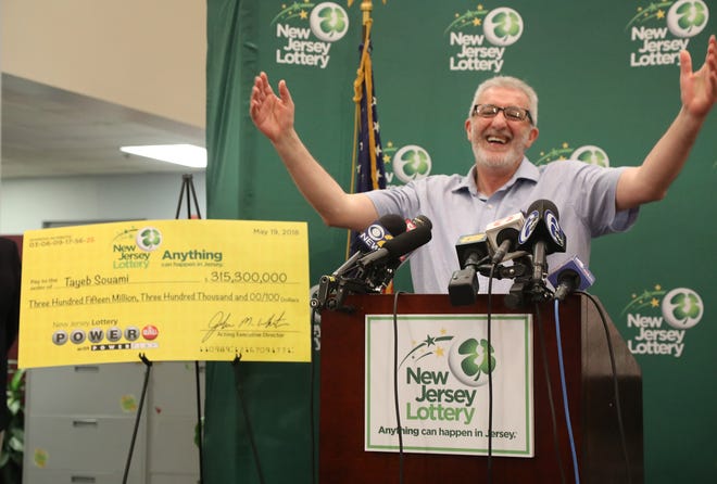Here is Tayeb Souami of Little Ferry as he was introduced as the $351.3 Million Powerball Winner. He purchased the winning ticket in Hackensack.